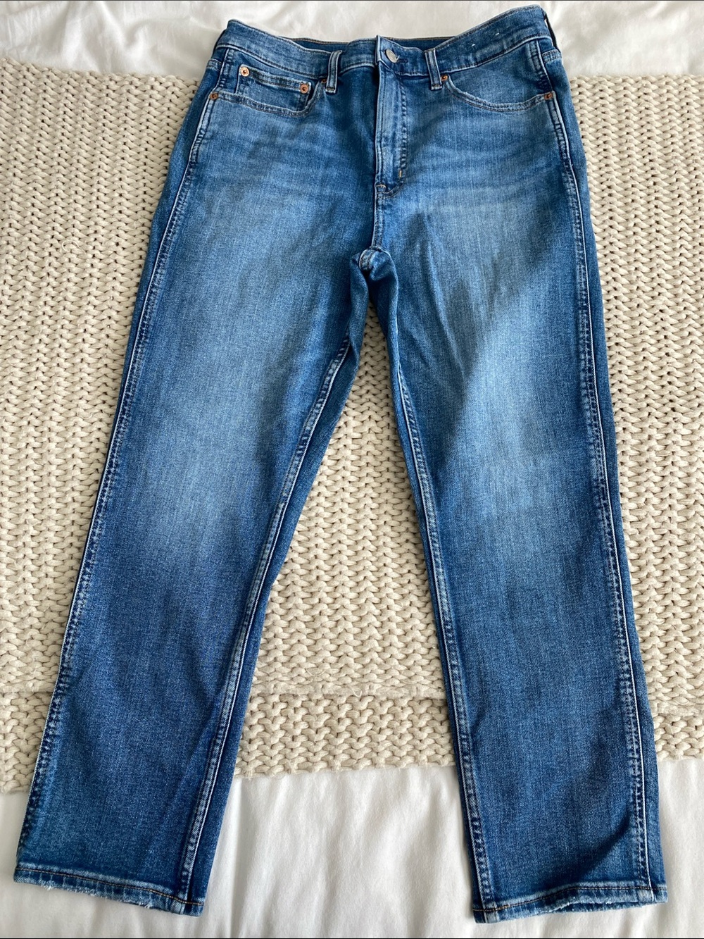 GAP Women's Straight Leg Slim Blue Jeans
